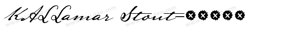 KALLamar Stout字体转换
